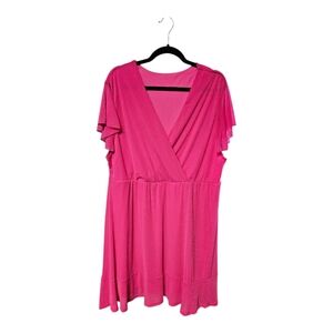 Vibrant Pink Wrap Dress